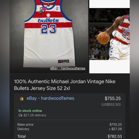 Vintage Micheal Jordan size XL mint condition Bullets jersey - Picture 2 of 10